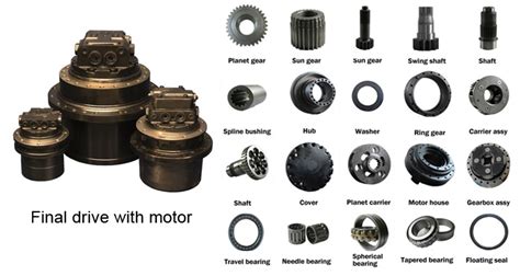 mini excavator final drive parts